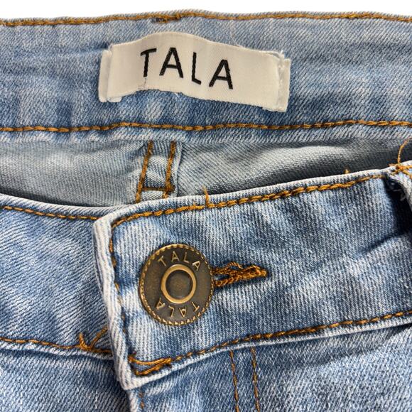 TALA Women's Size 8 Wide Leg Denim Jeans High Rise Light Wash Stretch - Picture 5 of 11